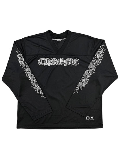 Chrome Hearts Ice Hockey Warm Up Mesh Long Sleeve Tee Black