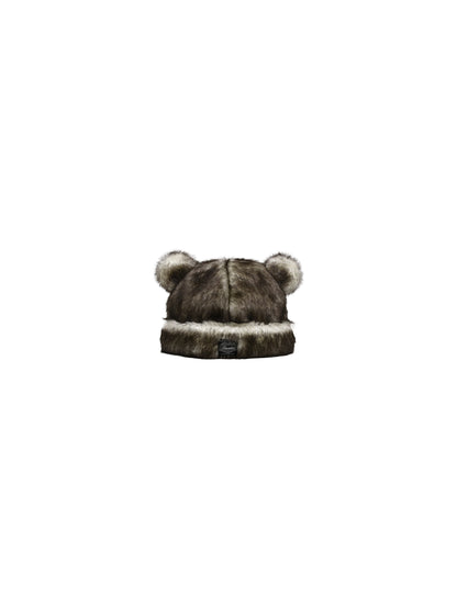 Basicks Bear BEANIE Japan EXCLUSIVE Silver White