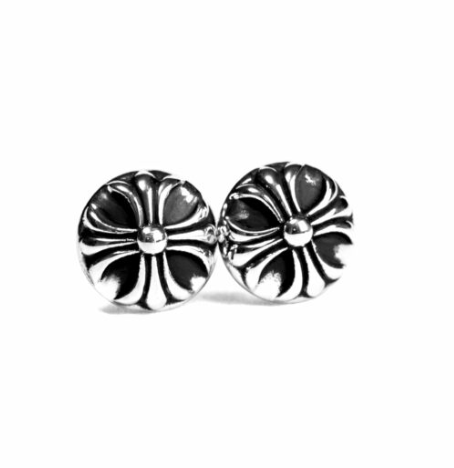 Chrome Hearts Silver Cross Ball Stud