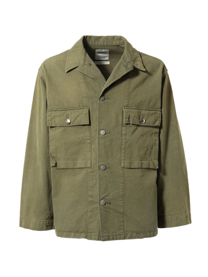 BOW WOW JOHN PEACE M42 HBT JACKET / OLV DRAB AGEING