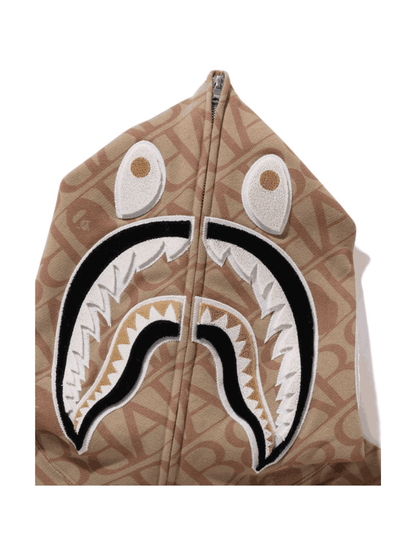 A BATHING APE Sport Monogram Shark Zip Hoodie