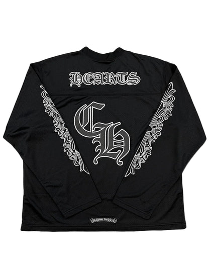 Chrome Hearts Ice Hockey Warm Up Mesh Long Sleeve Tee Black