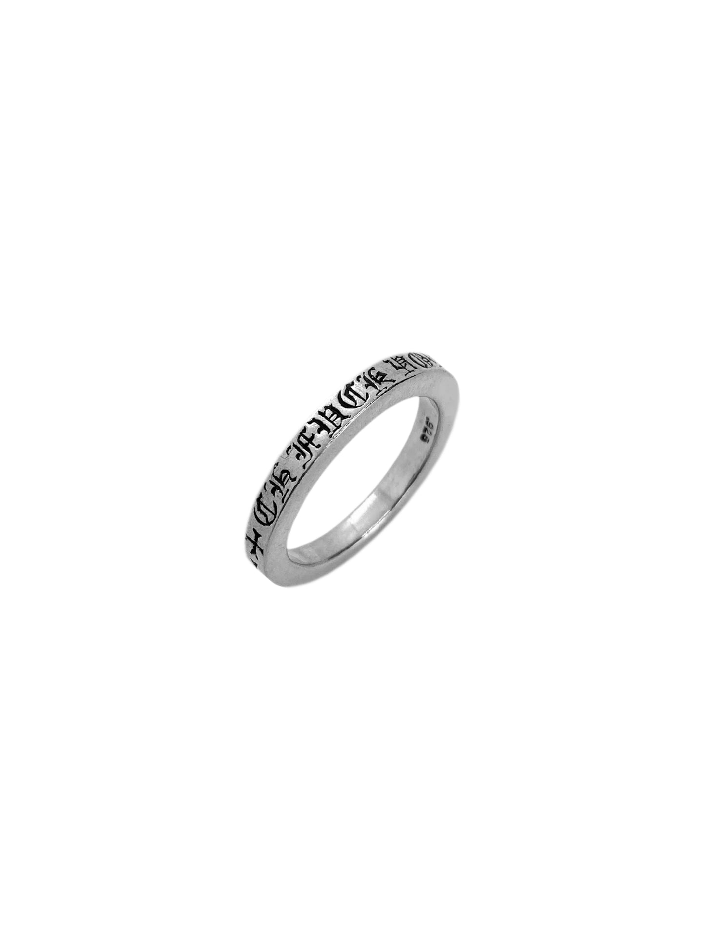 Chrome Hearts 3mm Fxxk You Spacer Ring Silver