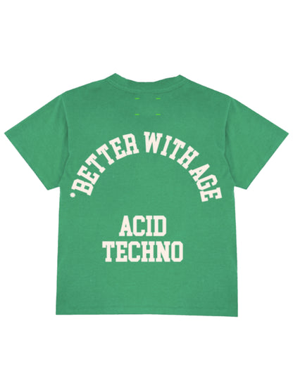Better With Age Acid Techno Tee Green