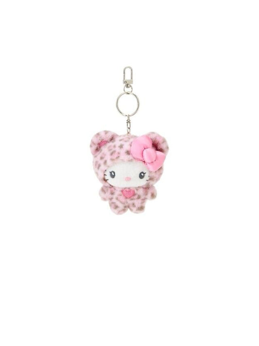 Sanrio Gal Bear Leopard Print Hello Kitty Keychain Pink