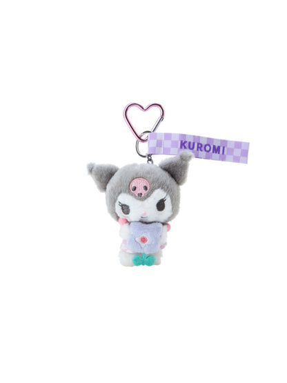 Japan Sanrio Original Mascot Holder - Kuromi / Pastel Checker