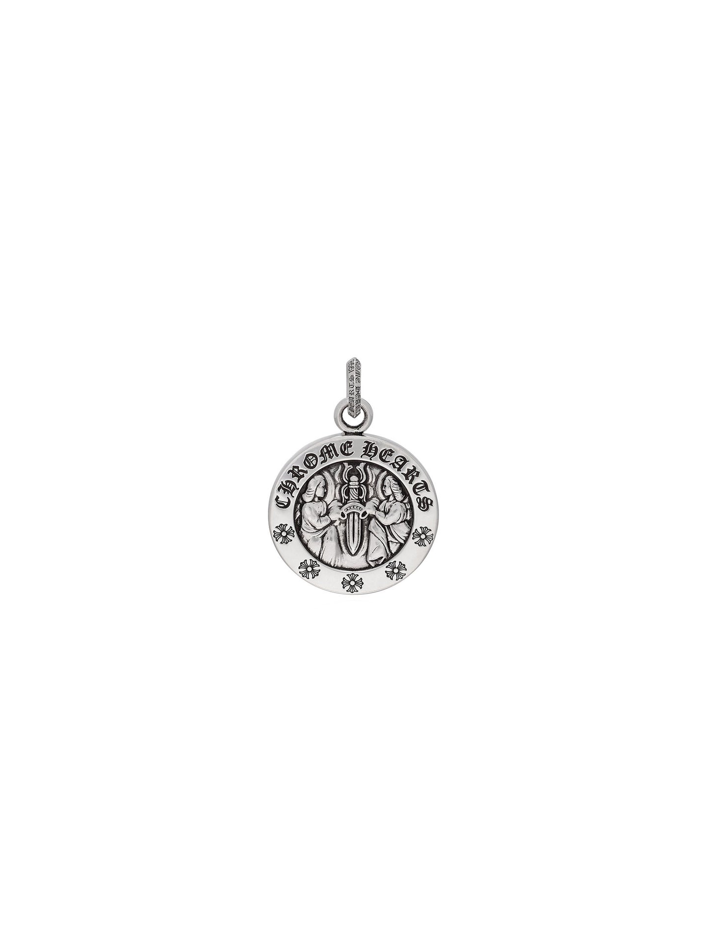 Chrome Hearts Round Angel Medallion Charm