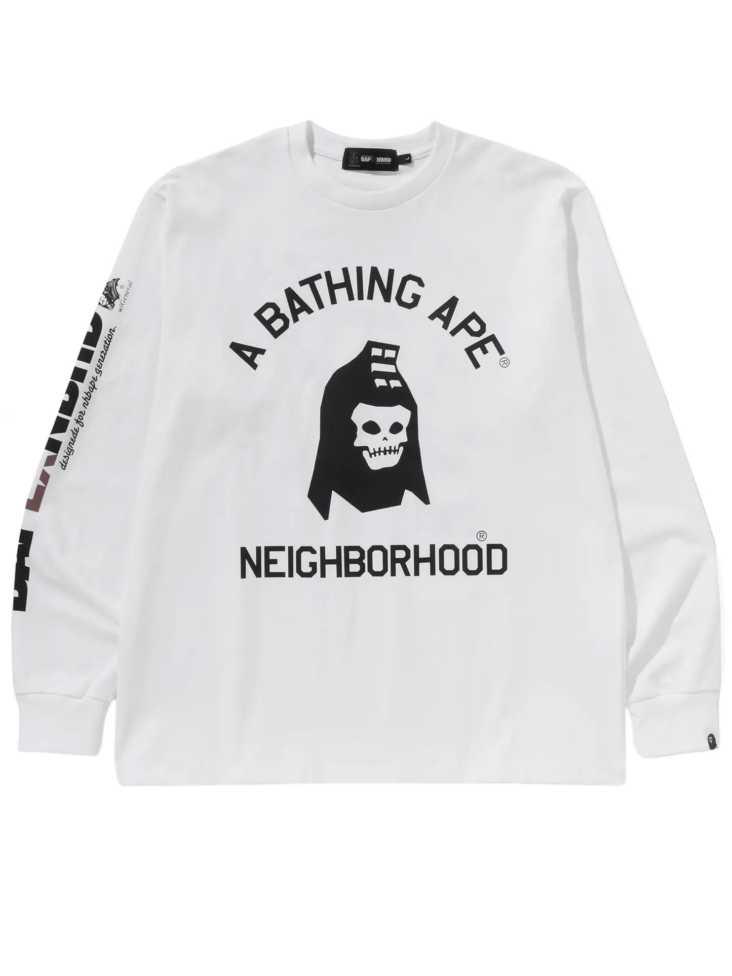 Bape x Neighborhood LS Tee White