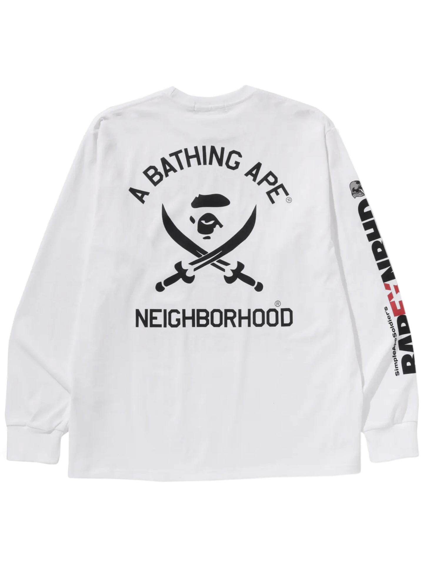 Bape x Neighborhood LS Tee White