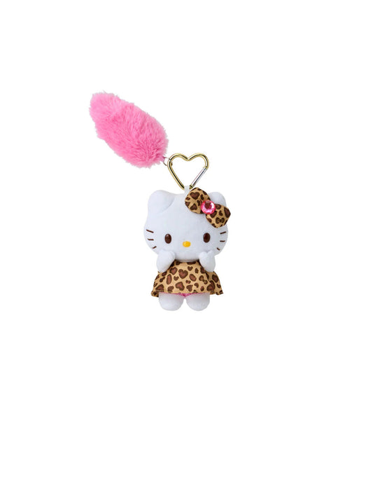 Sanrio Hello Kitty Mascot keychain with tail (leopard)