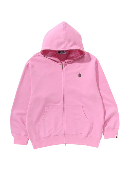 A BATHING APE Throughs One Point Relaxed Fit Zip Hoodie Pink