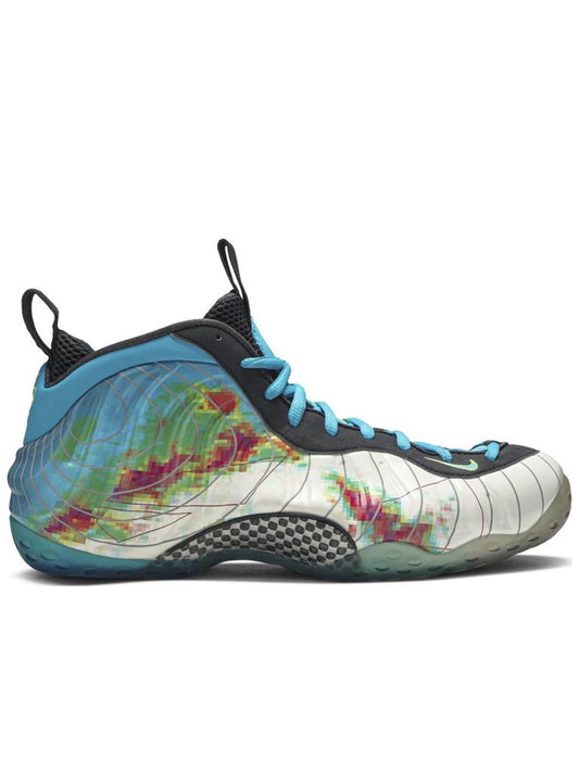 Nike Air Foamposite ONE PRM White/Current Bule-Flash Lime 575420-100