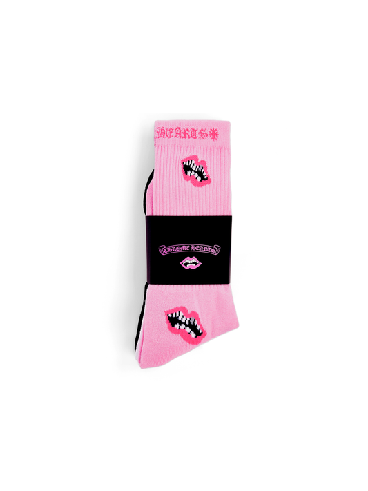 Chrome Hearts Chomper Socks Pink / White / Black