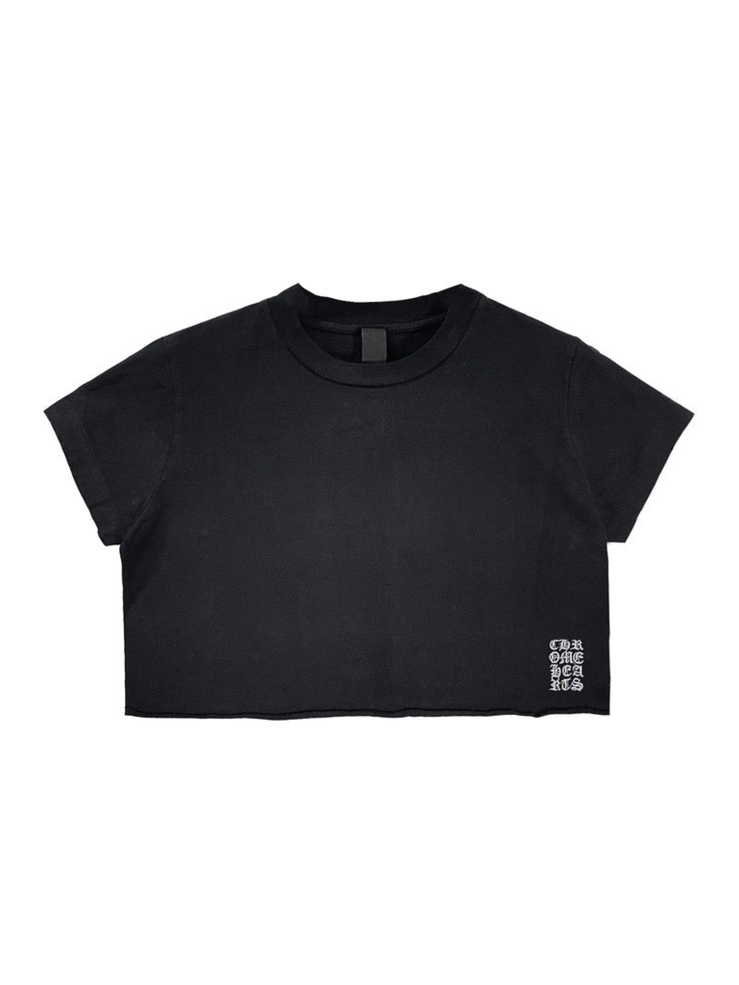 Chrome Hearts Script Logo Cropped Tee Black