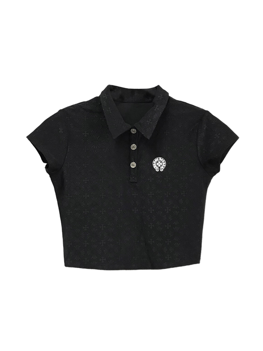 Chrome Hearts Horseshoe Logo Tennis Top Balck