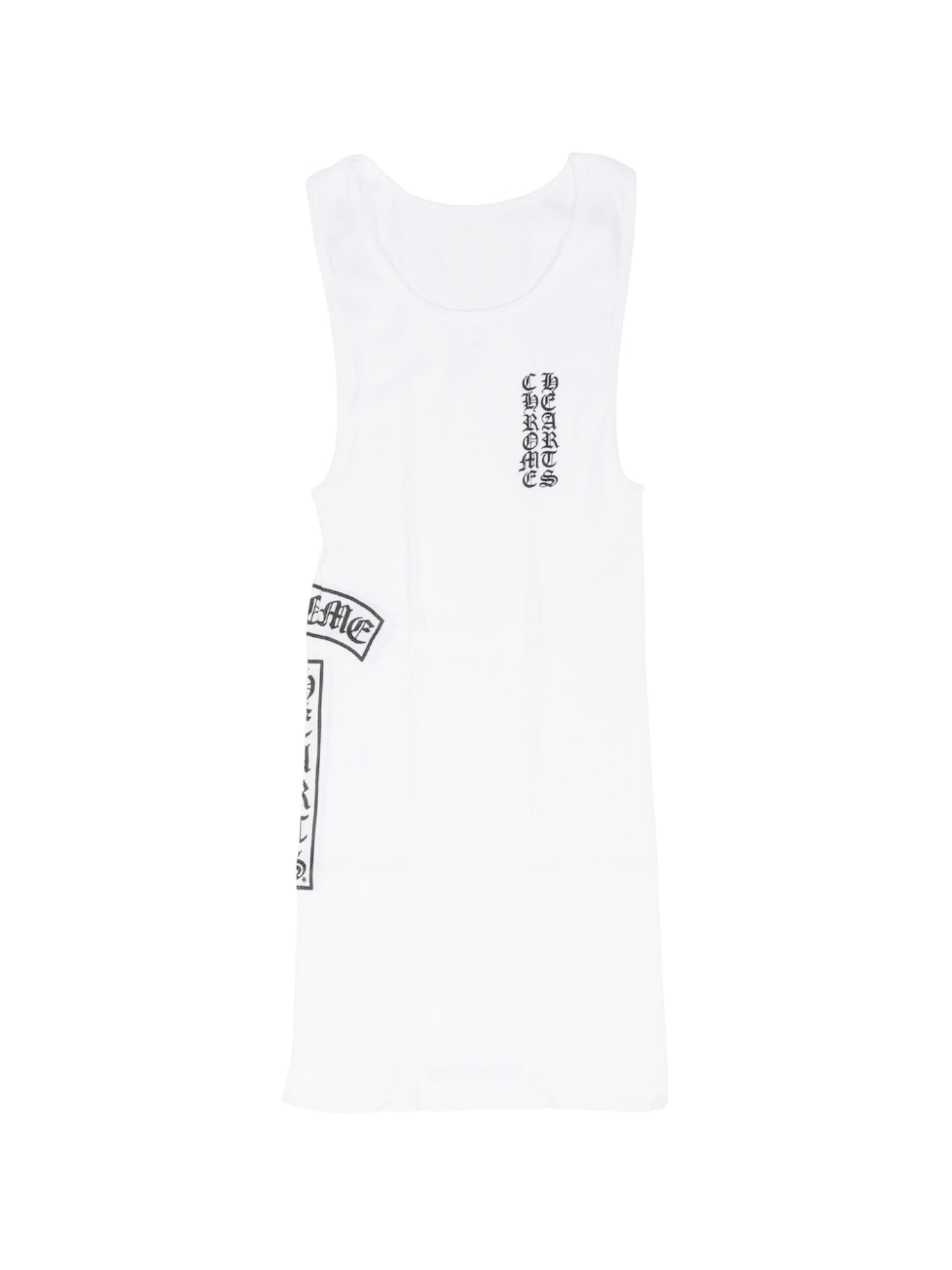 Chrome Hearts Ribbed Tank Top White