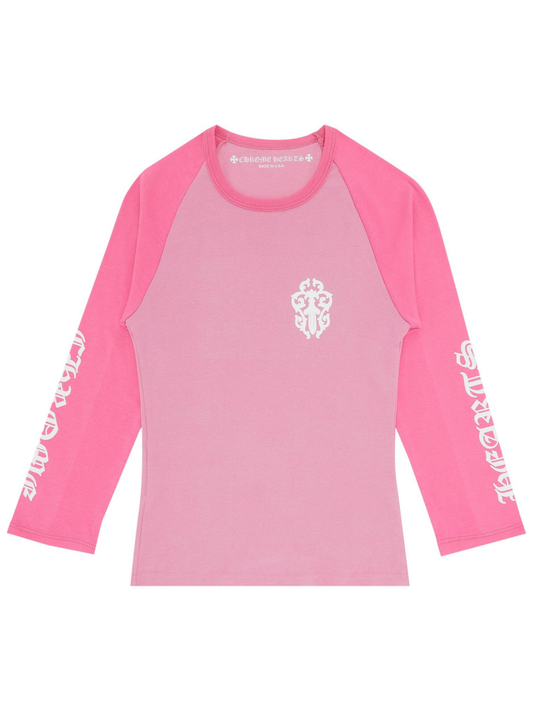 Chrome Hearts Dagger Long Sleeve Tee Pink