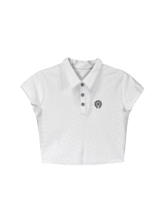 Chrome Hearts Horseshoe Logo Tennis Top White