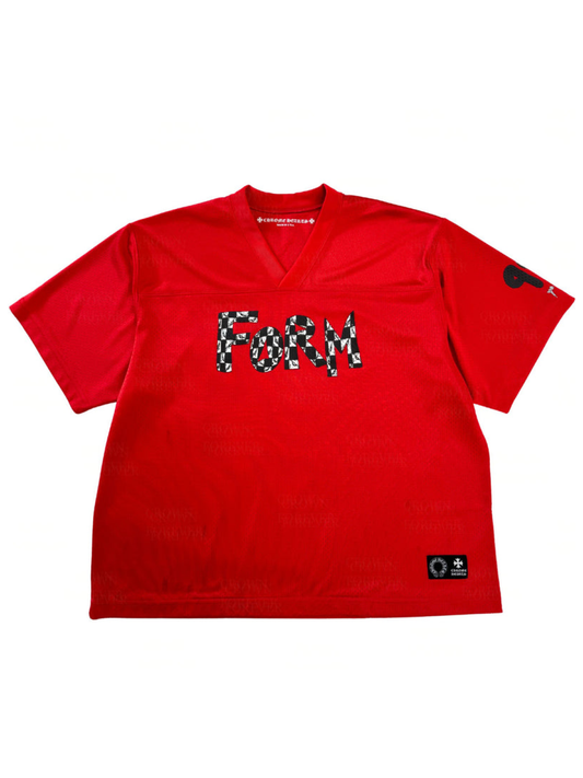 Chrome Hearts Matty Boy Sports Mesh Short Sleeve Warm Up Tee Red