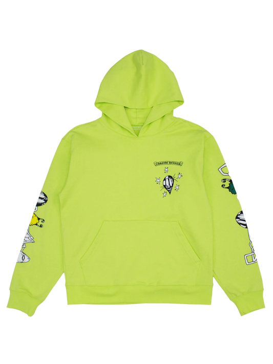 Chrome Hearts Matty Boy Thermal Lined Lime Green Hoodie