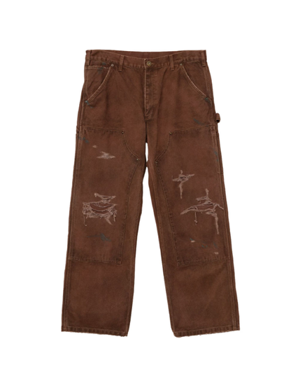 KAMIYA  Boro Duck Painter Pants Brown