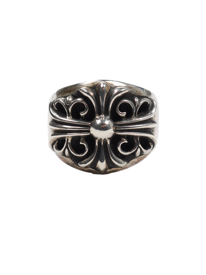 Chrome Hearts Double Floral Silver Ring