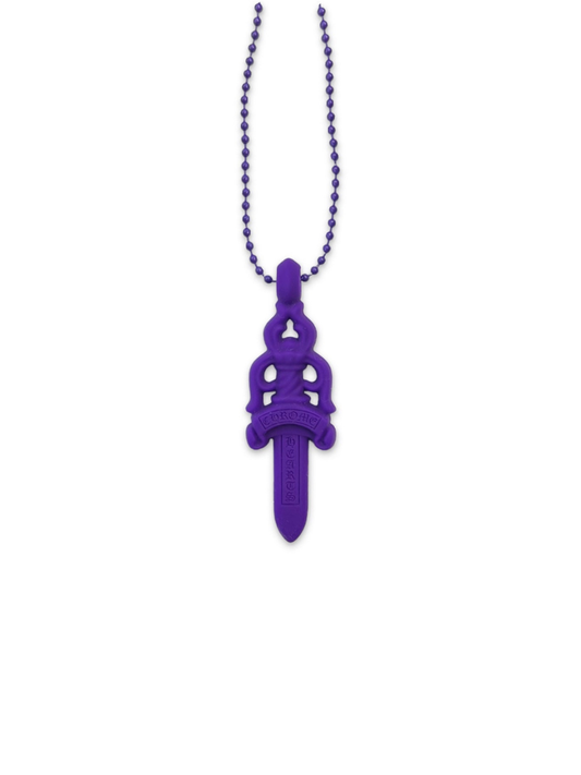 Chrome Hearts Silicone Dagger Necklace Purple