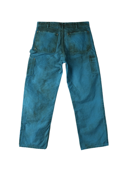 KAMIYA  Boro Duck Painter Pants Blue