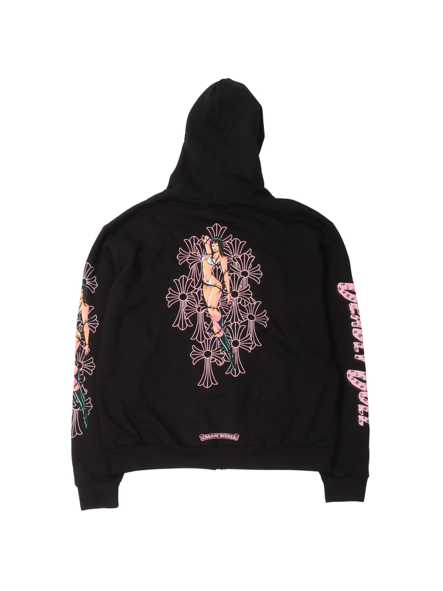 Chrome Hearts Deadly Doll Pink Zip Hoodie