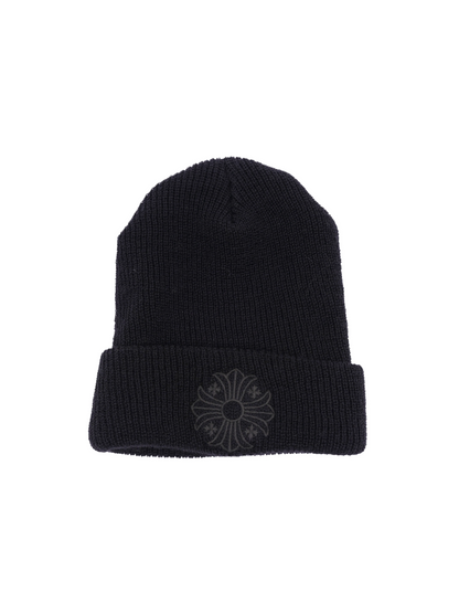 Chrome Hearts CH Plus Cross Black Embroidered Tonal Wool Beanie Black