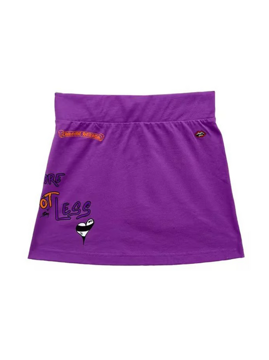 Chrome Hearts Matty Boy Purrelle Graffiti Skirt Purple