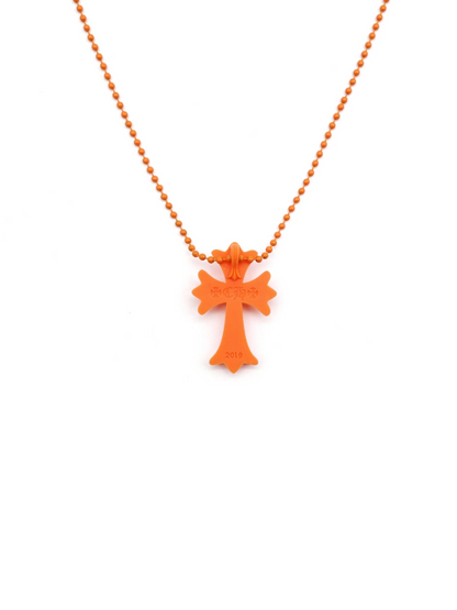 Chrome Hearts Silicone CH Cross Necklace Orange