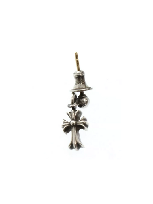 Chrome Hearts Drp Stck Ch Crs Stack Crossdrop Silver Earring