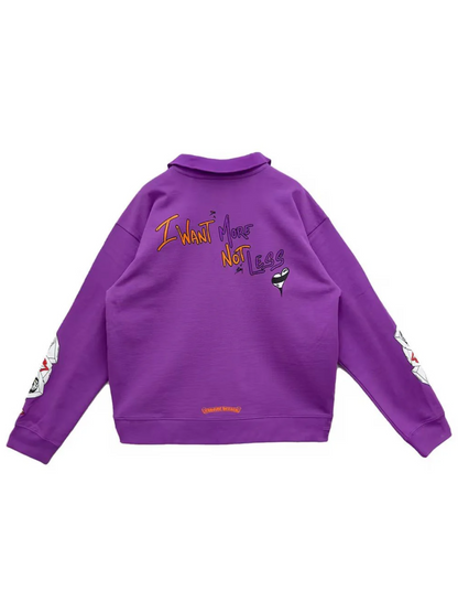 Chrome Hearts Matty Boy Purrelle Graffiti LS Polo Purple