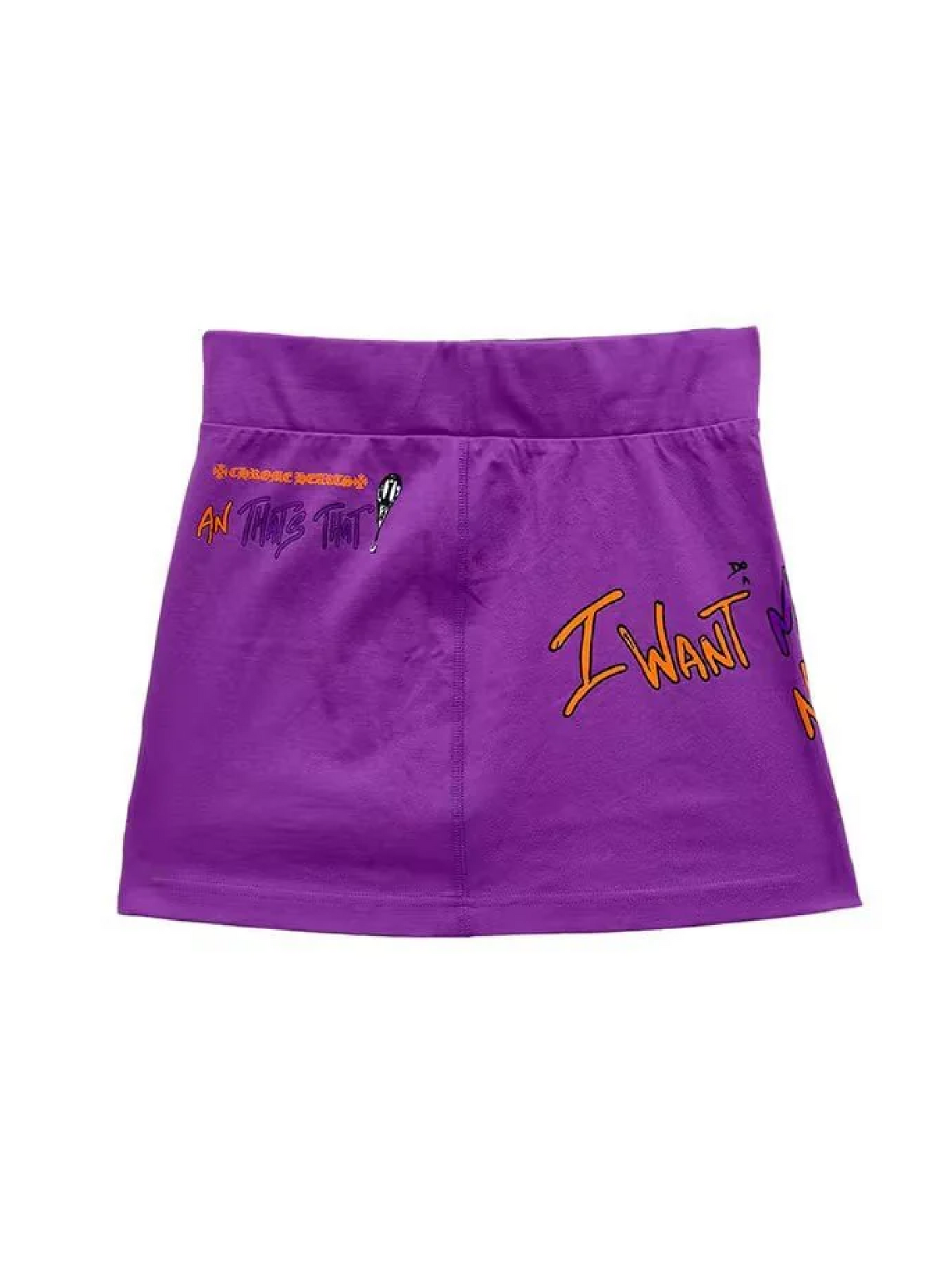 Chrome Hearts Matty Boy Purrelle Graffiti Skirt Purple