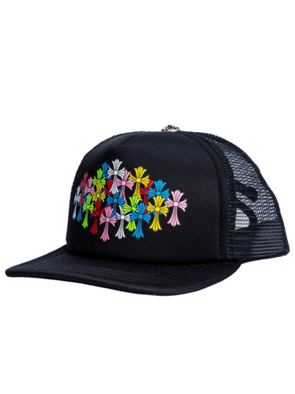 Chrome Hearts Cemetery Multicolor Cross Trucker Cap 'Black'