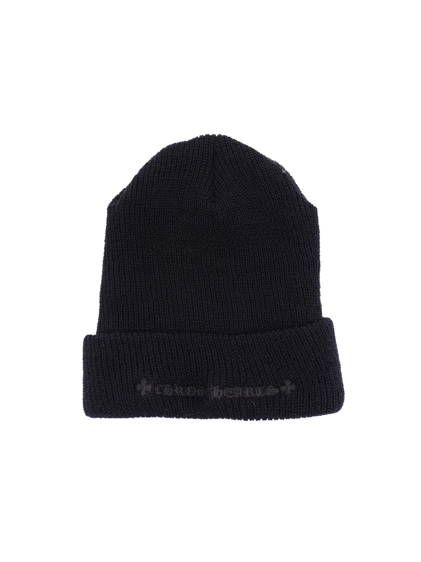 Chrome Hearts CH Plus Cross Black Embroidered Tonal Wool Beanie Black