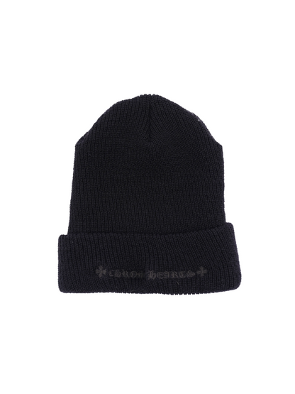 Chrome Hearts CH Plus Cross Black Embroidered Tonal Wool Beanie Black