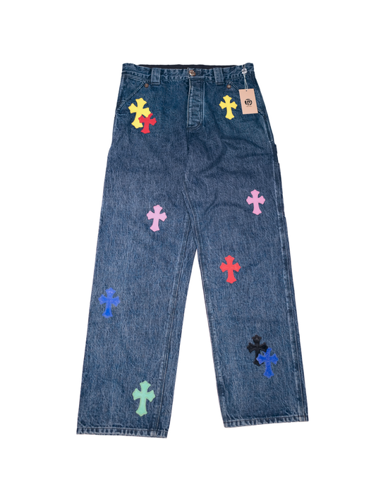 Chrome Hearts Multicolour Cross Carpenter Jeans