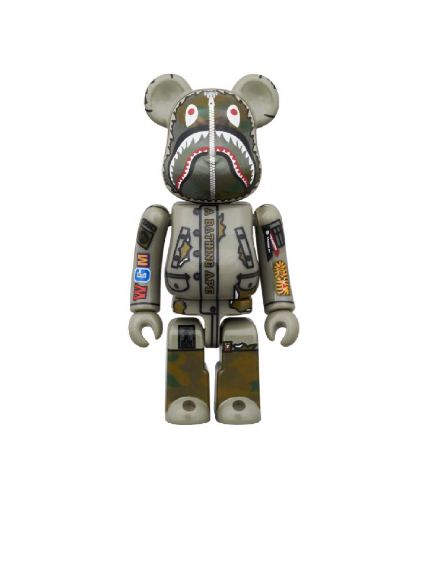 Bearbrick Bape (R) x Alpha Camo Shark 2023 100% & 400% Set