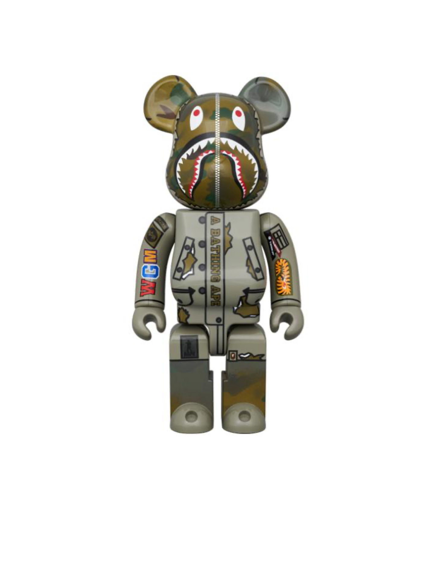 Bearbrick Bape (R) x Alpha Camo Shark 2023 100% & 400% Set