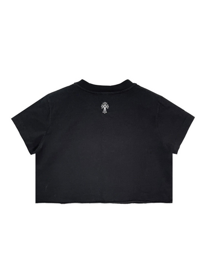 Chrome Hearts Script Logo Cropped Tee Black