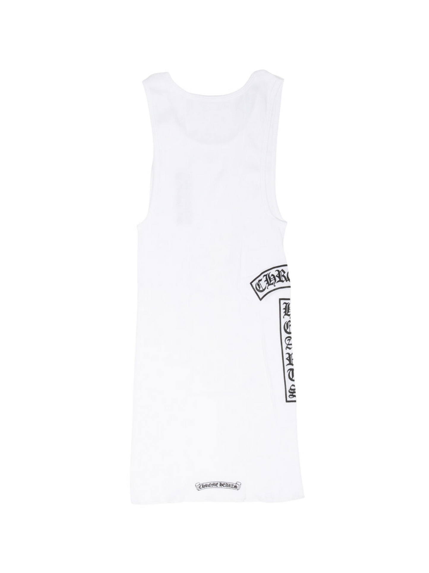 Chrome Hearts Ribbed Tank Top White