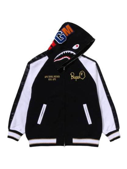 Bape Souvenir Shark Zip Hoodie Black