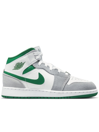 Air Jordan 1 Mid SE White Pine Green Smoke Grey (GS) DC7248-103