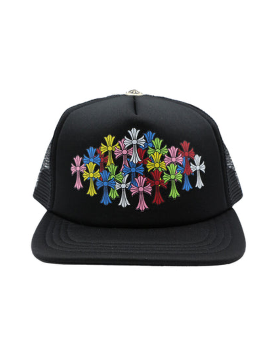 Chrome Hearts Cemetery Multicolor Cross Trucker Cap 'Black'