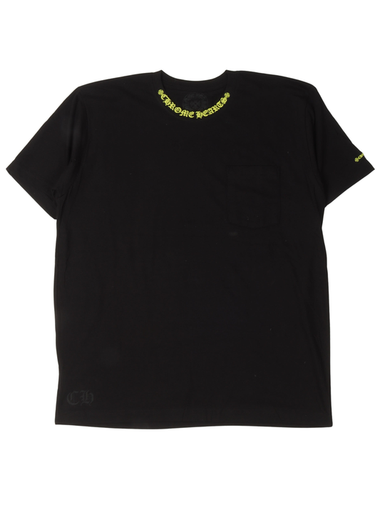 Chrome Hearts Neck Logo Tee Black / Yellow