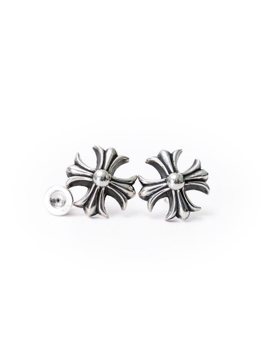 Chrome Hearts Cross Cut Out Stud Silver