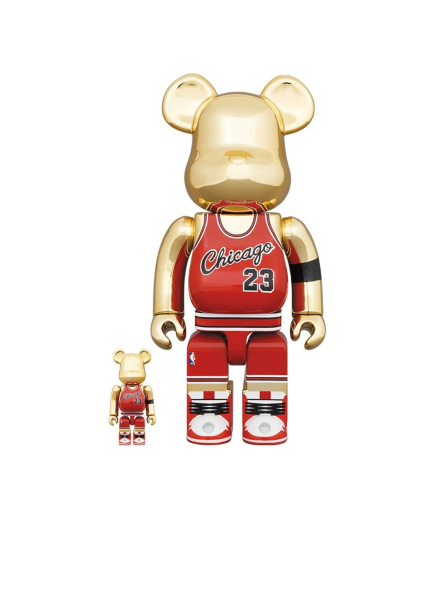 Bearbrick Michael Jordan Red Gold 400% + 100%