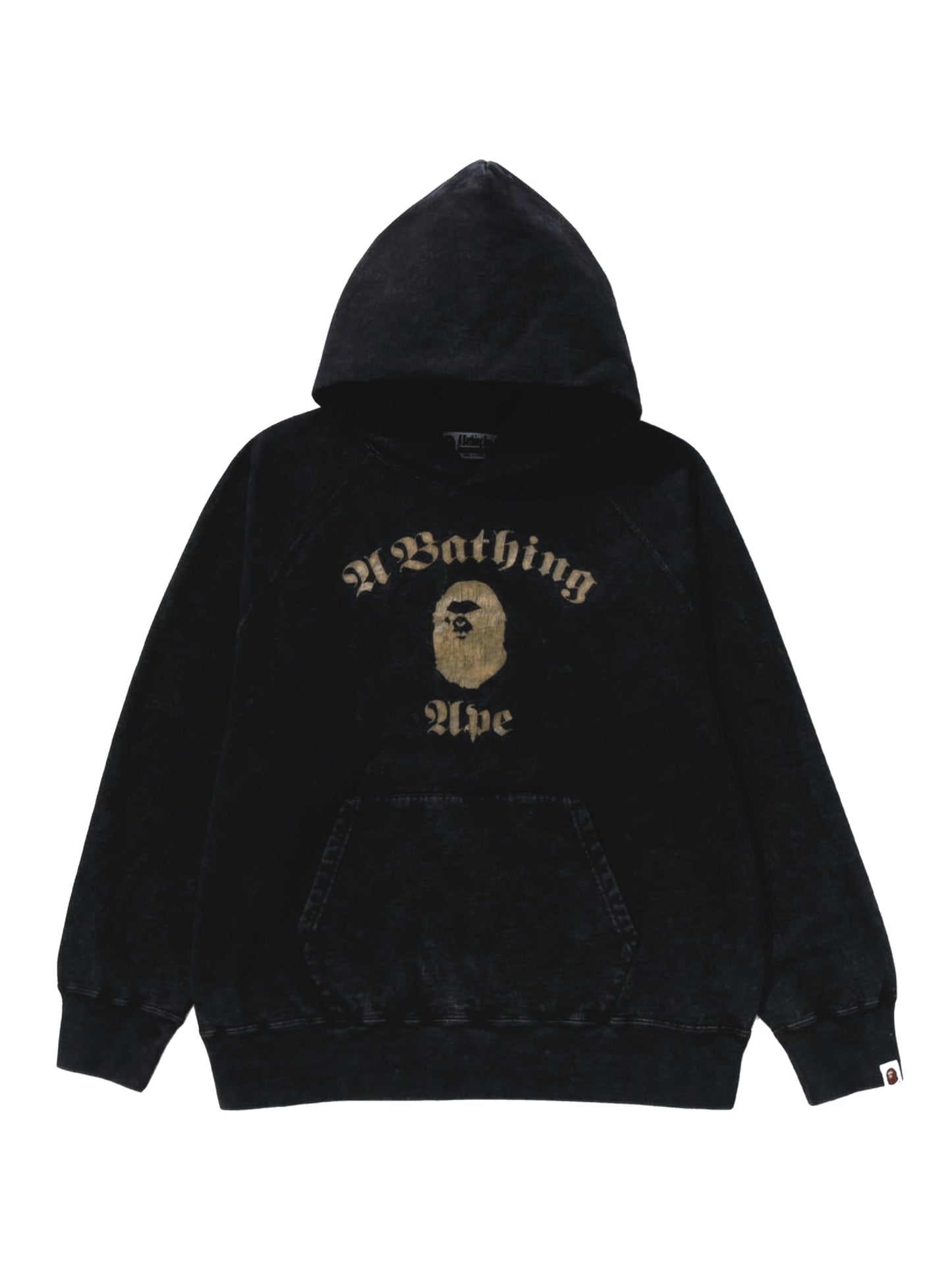 A Bathing Ape Overdye Pullover Relaxed Fit Hoodie Black